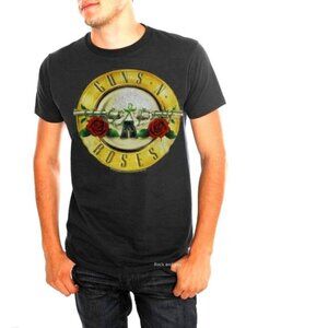Guns N Roses Bullet Logo metal rock Official cotton T-Shirt L NWT